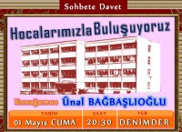 Bu haftaki konuğumuz Ünal BAĞBAŞIOĞLU hocamız.